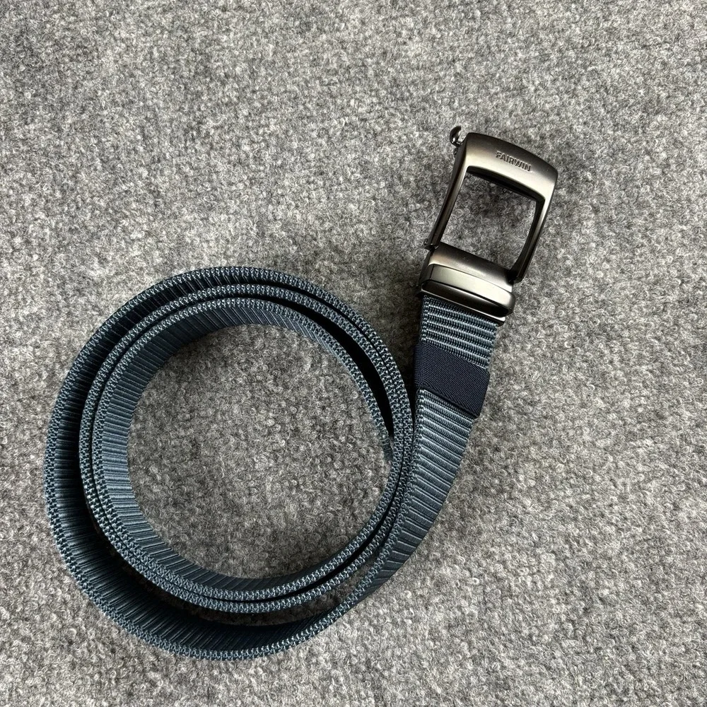 Fairwin Web Belt Men's Blue Nylon Ratchet Automatic Buckle 52